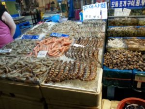 Huge Prawns at Noryangjin Fish Market Seoul